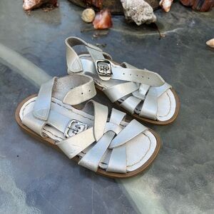 Silver Toddler Saltwater Sandals